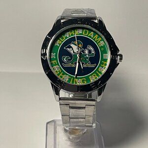 Notre Dame Fighting Irish NCAA "LEPRECHAUN" Men's Stainless-Steel Watch NEW